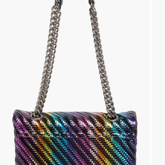 Kurt Geiger😍Rainbow Striped Shoulder Bag - Picture 2 of 5